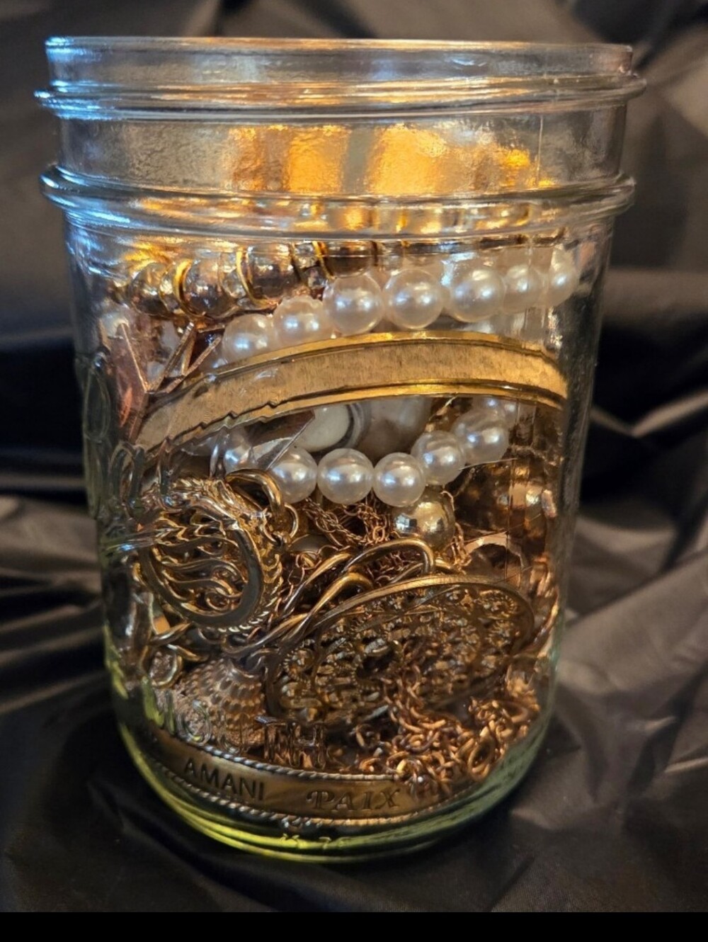 Mystery Jewelry Jar GOLD Tone Necklaces Earrings Bracelets + EXCELLENT condition